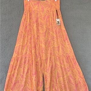 Sincerely Jules Women's Tie Front Tiered Wide Leg Palazzo Pants